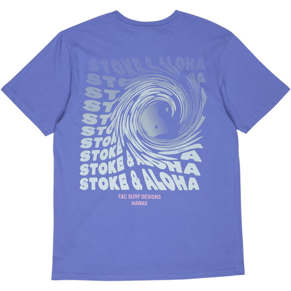 2026 T & C Surf Designs Mens Twisted Print Short Sleeve Tee TM7TS - Blueberry